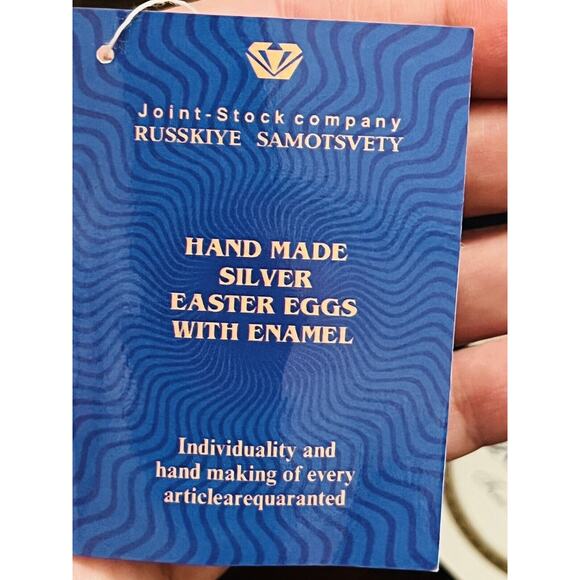 Faberge Gold Plt Violet Purple Egg Pendant Sterling Silver Russian Necklace Jewl - Picture 11 of 16